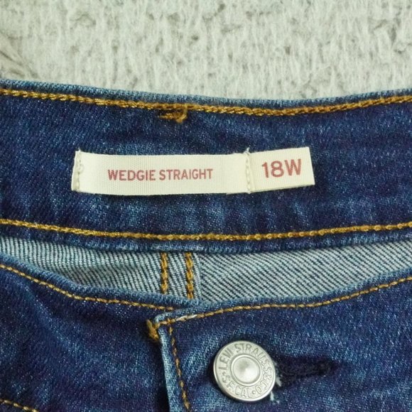 Levis Wedgie Straight Leg Jeans Womens 18 High Rise Button Fly Denim NEW NWT - Picture 4 of 12